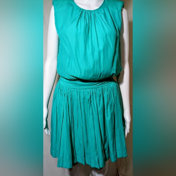 NWT Do+Be Turquoise S/L Padded Shoulder Mini Dress - Picture 1 of 8
